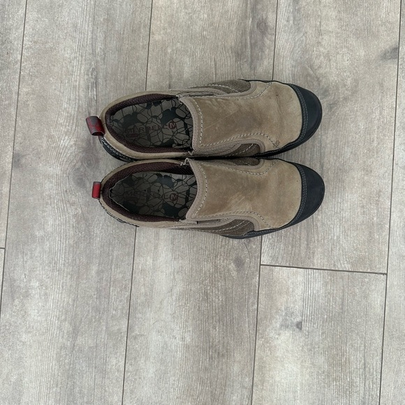 Merrell Womens Mimosa Moc Boulder Comfort Shoes Brown Leather Slip On Size 8 - Picture 3 of 11